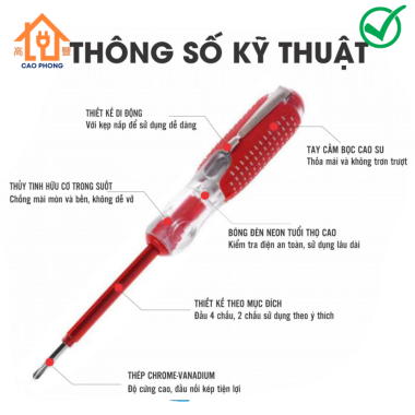 Bút thử điện 2 đầu Philip