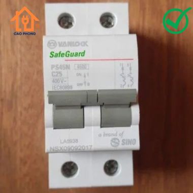 Cầu dao tự động 2 cực Sino - CB TÉP 2 PHA SINO 10A