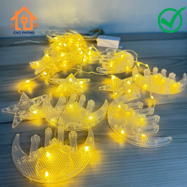 Dây đèn led thả rèm hình ngôi sao và lâu đài