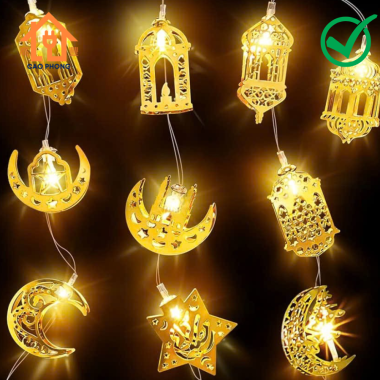 Dây đèn led thả rèm hình ngôi sao và lâu đài