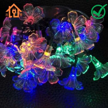 Dây đèn chớp led trang trí bông hoa tulip 5 cánh dài 10m