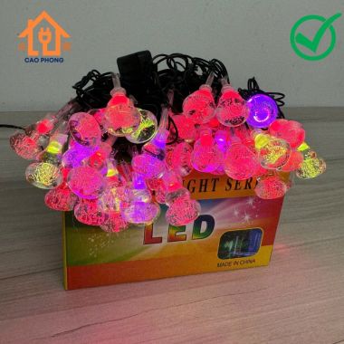 Dây đèn chớp led hồ lô 10m nhiều màu trang trí ngoài trời sân vườn noel