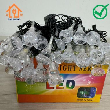Dây đèn chớp led hồ lô 10m nhiều màu trang trí ngoài trời sân vườn noel