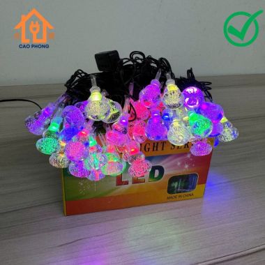 Dây đèn chớp led hồ lô 10m nhiều màu trang trí ngoài trời sân vườn noel