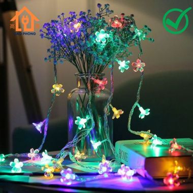 Dây đèn chớp led trang trí hoa mai hoa đào dài 10m