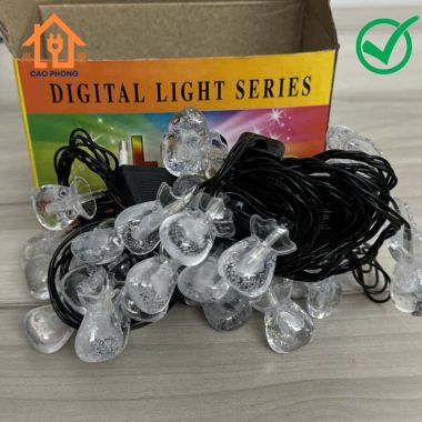 Dây đèn chớp led túi tiền nhỏ nhiều màu trang trí sân vườn noel 10m