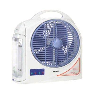 Quạt sạc - Đèn sạc đa chức năng KT 9100 2 bình Kentom