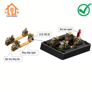 Ổ cắm 2 lỗ K2 10A 250V Vinakip