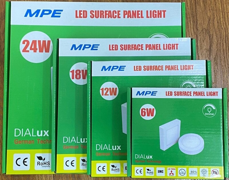 Đèn Led Panel Ốp Tròn Nổi SRPL-18W Trắng, Vàng MPE