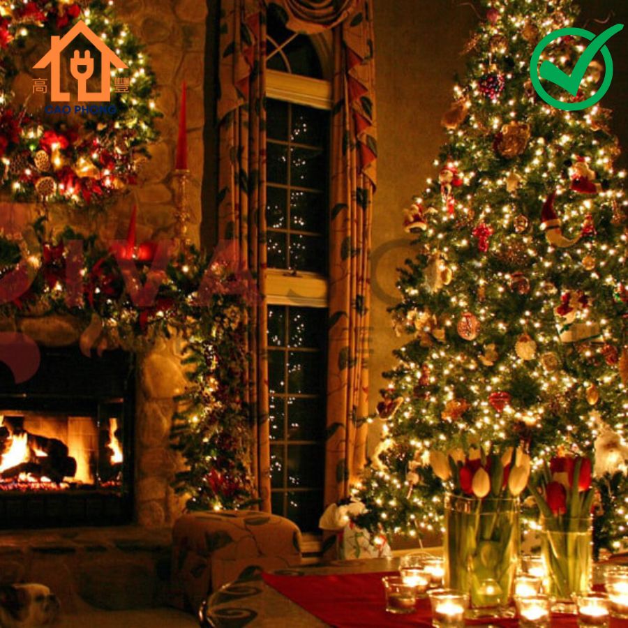 Dây đèn chớp led hồ lô 10m nhiều màu trang trí ngoài trời sân vườn noel