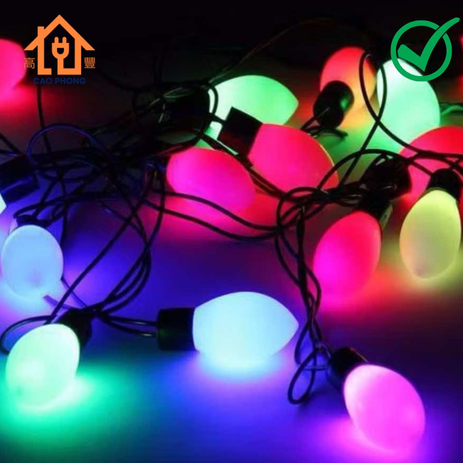 Dây đèn chớp led trang trí quả nhót dài 10m