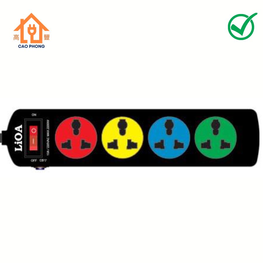Ổ cắm điện LiOA 4 lỗ 3m 4DND3